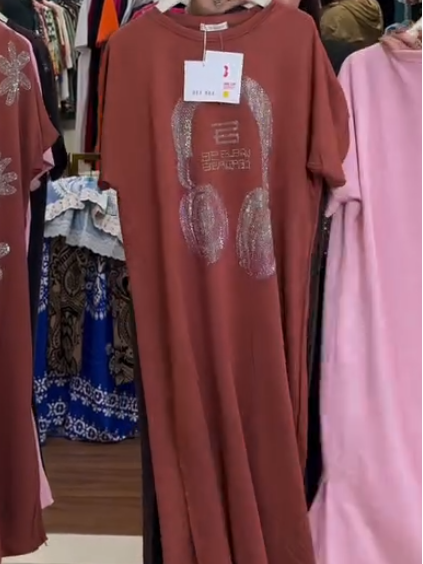 Headphones T-shirt dress