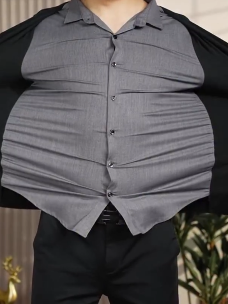 Gray and black fake two-piece long-sleeved jacket