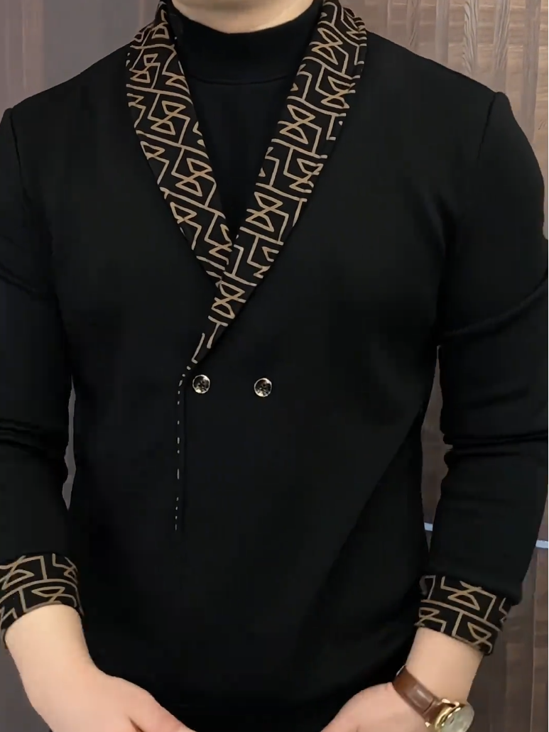 Fake two-piece comfortable shirt