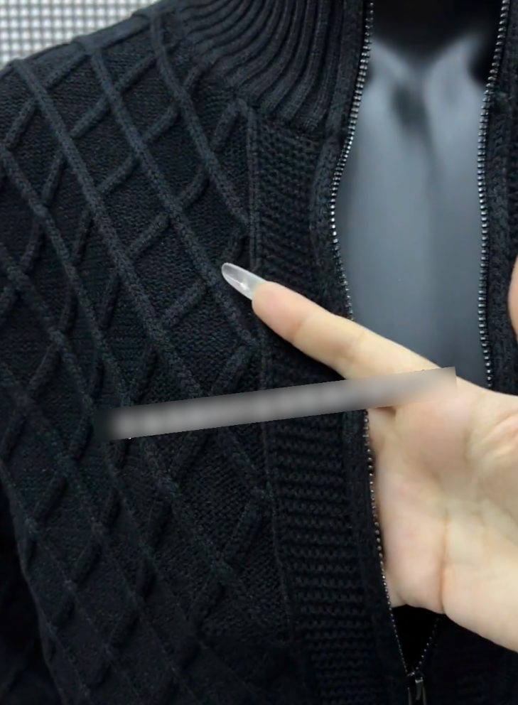 Black Diamond Pattern Cardigan