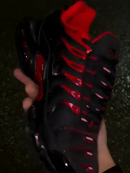 Black Triangle Red Sole Sneakers