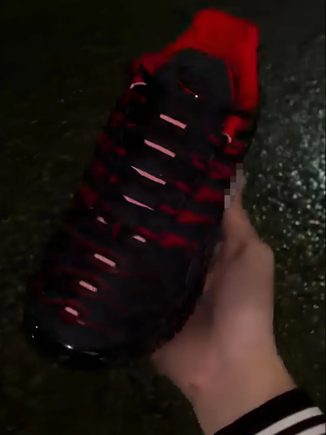 Black Triangle Red Sole Sneakers