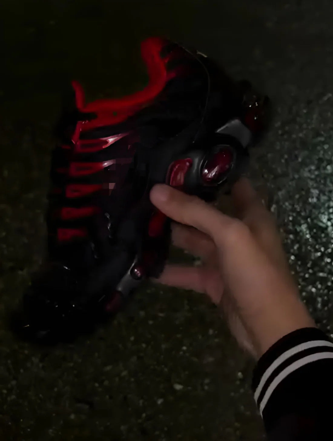 Black Triangle Red Sole Sneakers