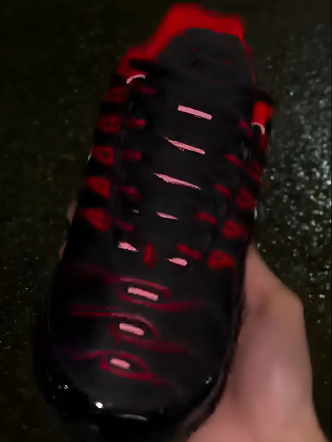 Black Triangle Red Sole Sneakers