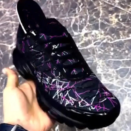 Pink-White Line Sneakers