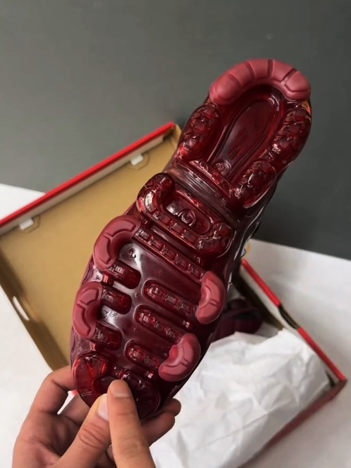 Burgundy running shoes