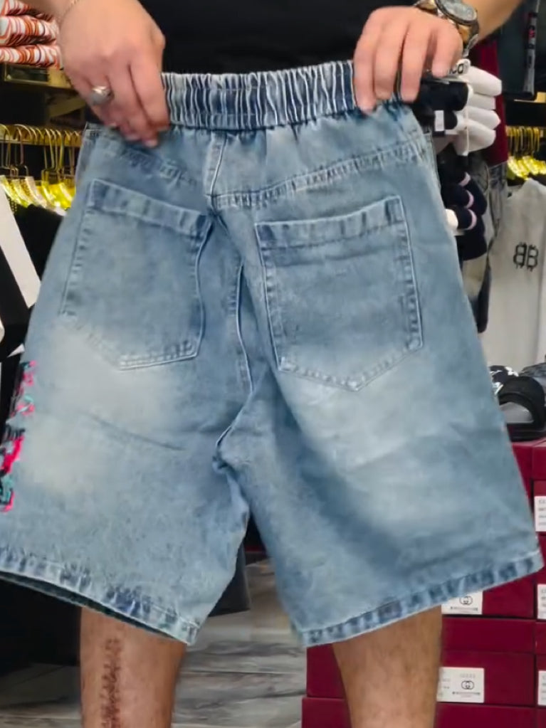 Summer Graffiti Denim Pants