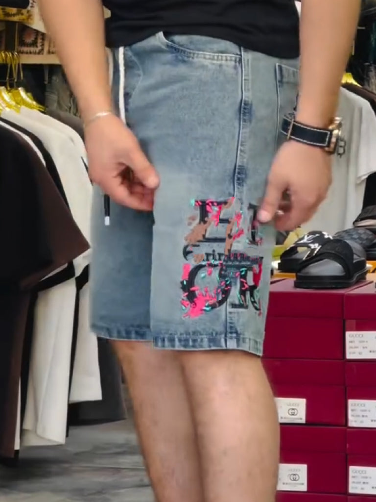 Summer Graffiti Denim Pants
