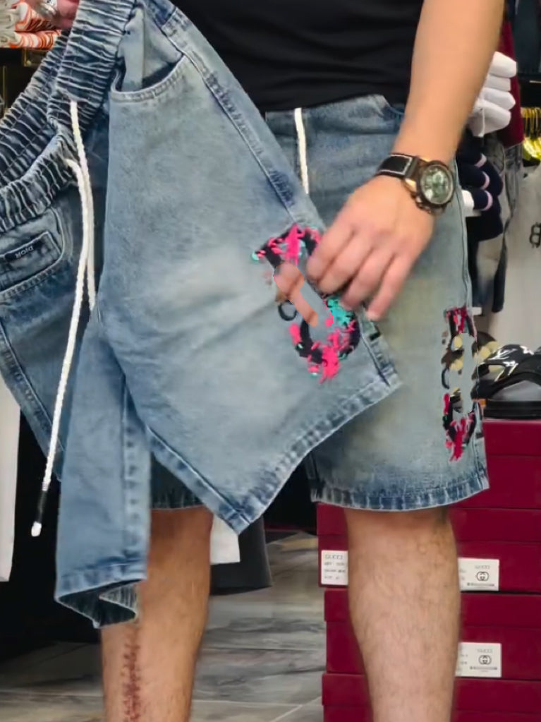 Summer Graffiti Denim Pants