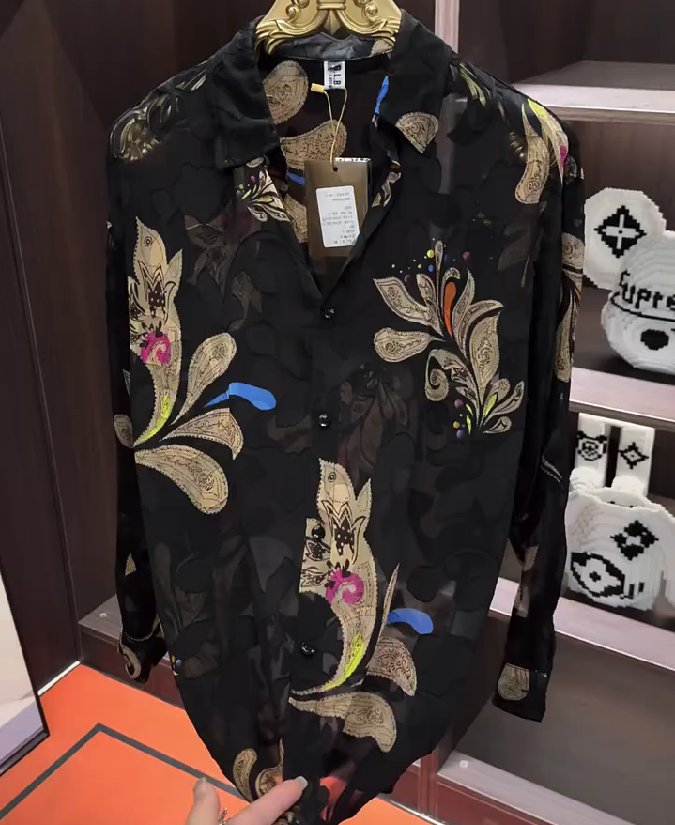 Peacock Tulle Pattern Shirt