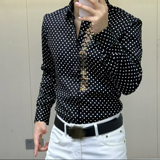 Polka dot sparkling shirt