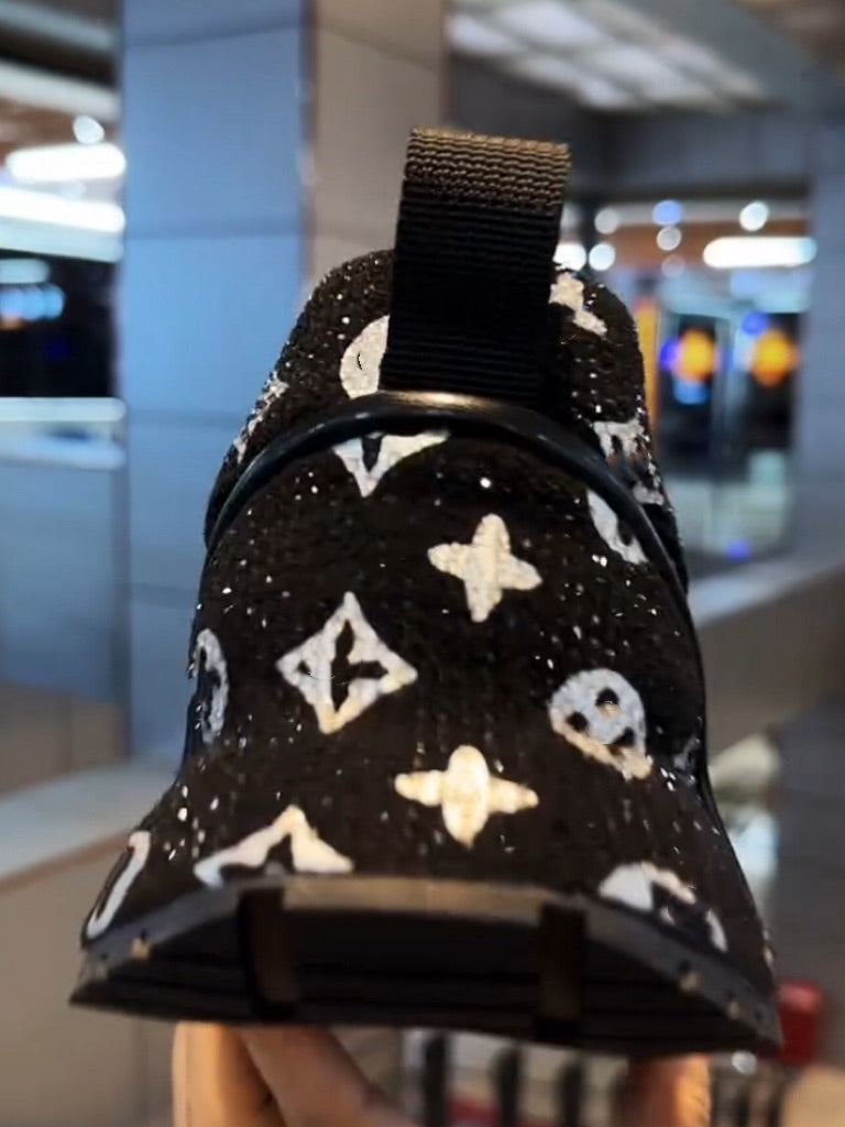Black-White Crystal Sneakers