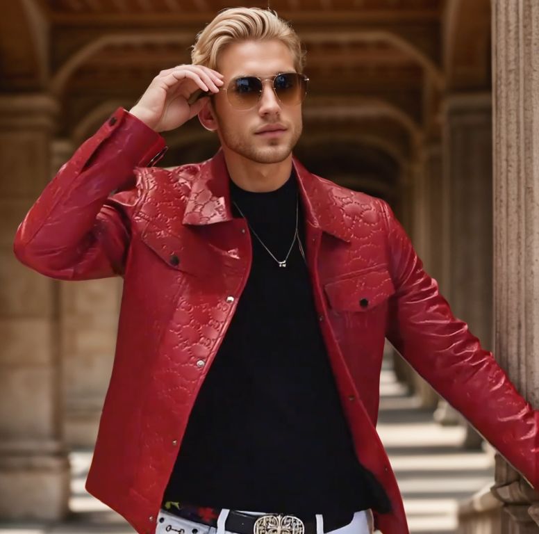 Double C Leather Jacket)