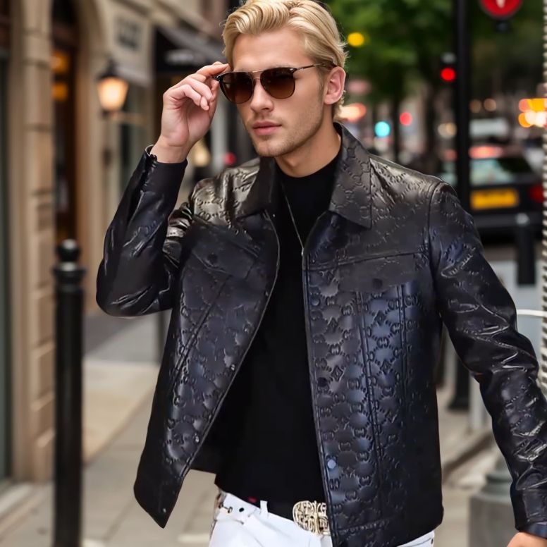 Double C Leather Jacket)