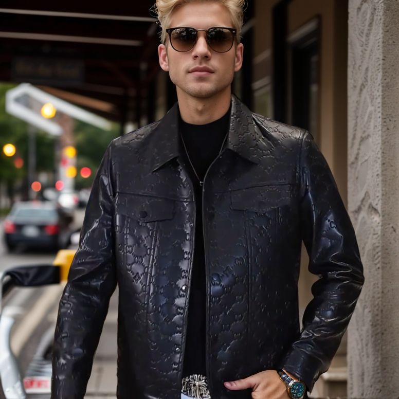 Double C Leather Jacket)