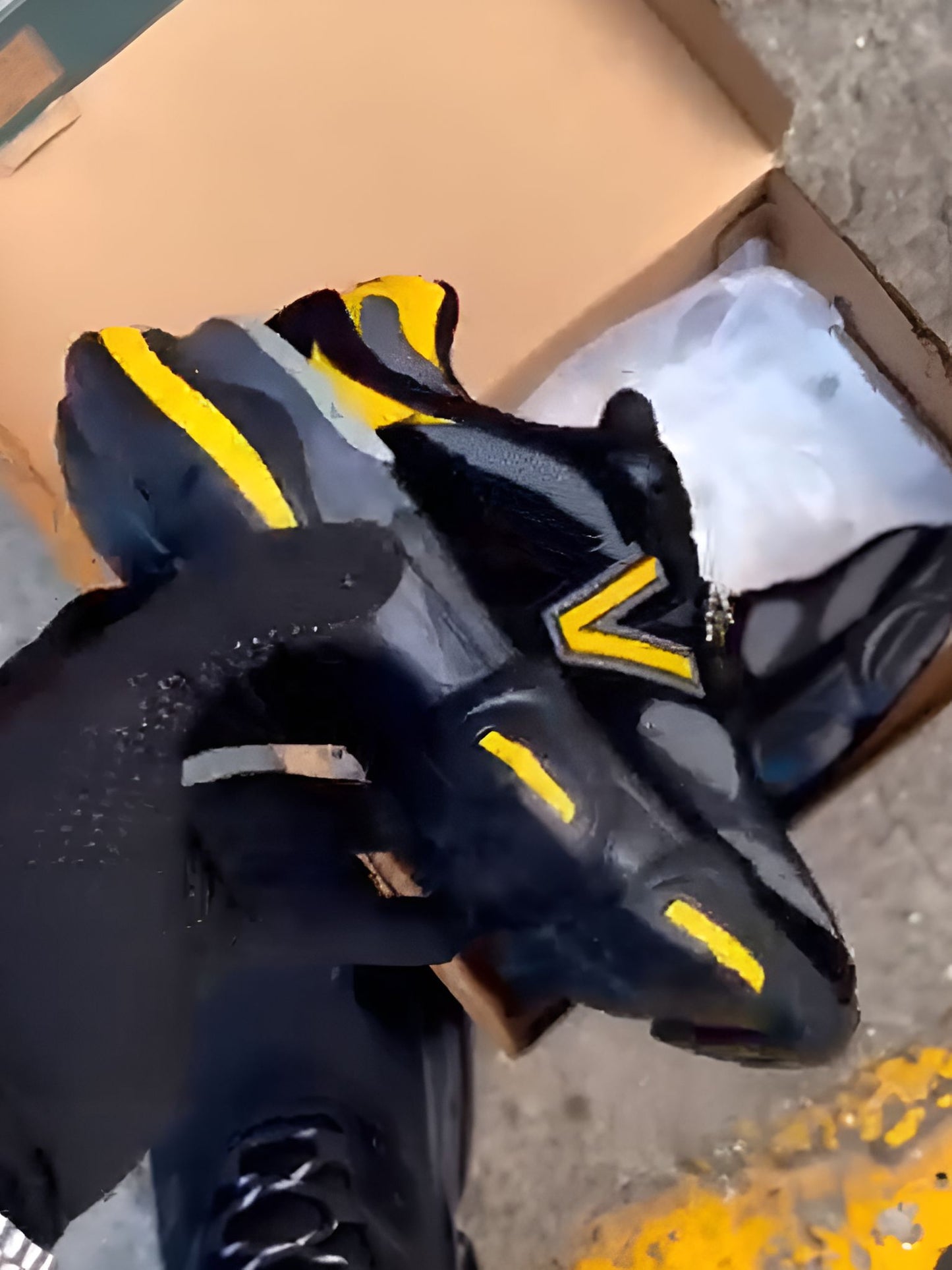 Yellow Black Running Shoes