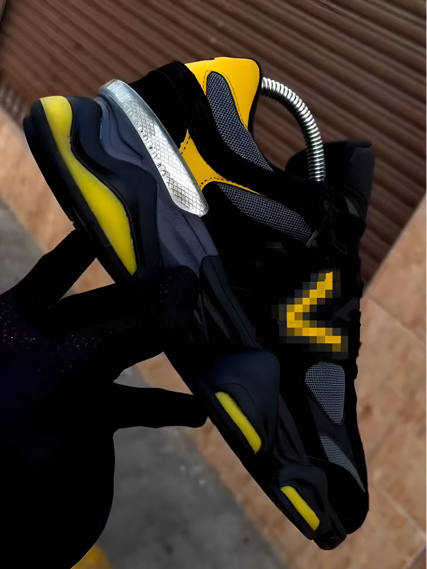 Yellow Black Running Shoes