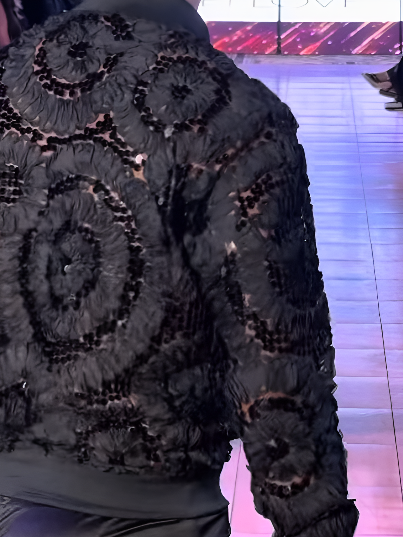 Sequin Cut-Out Embroidered Jacket