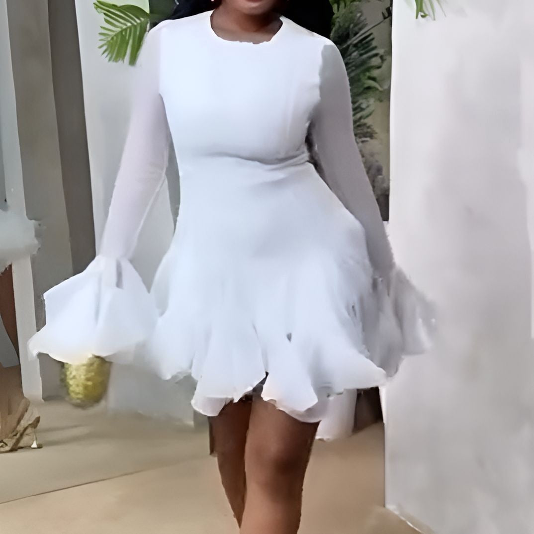 White wave dress