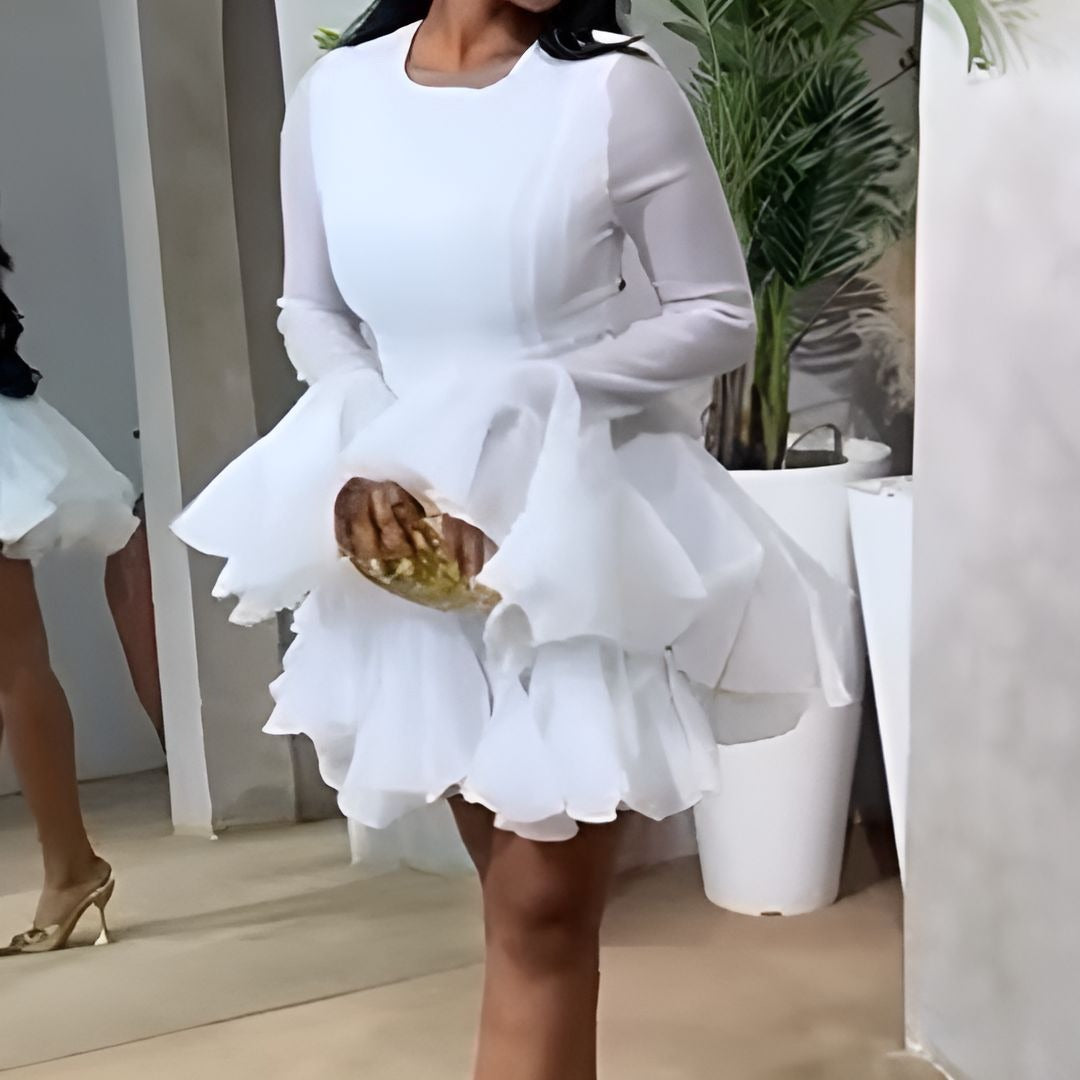 White wave dress