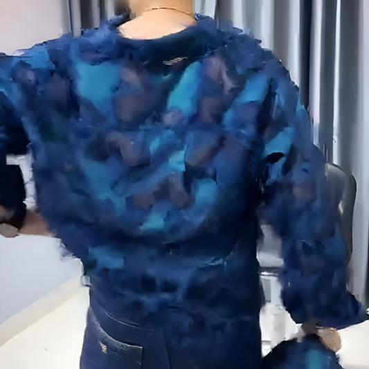 Blue hollow top