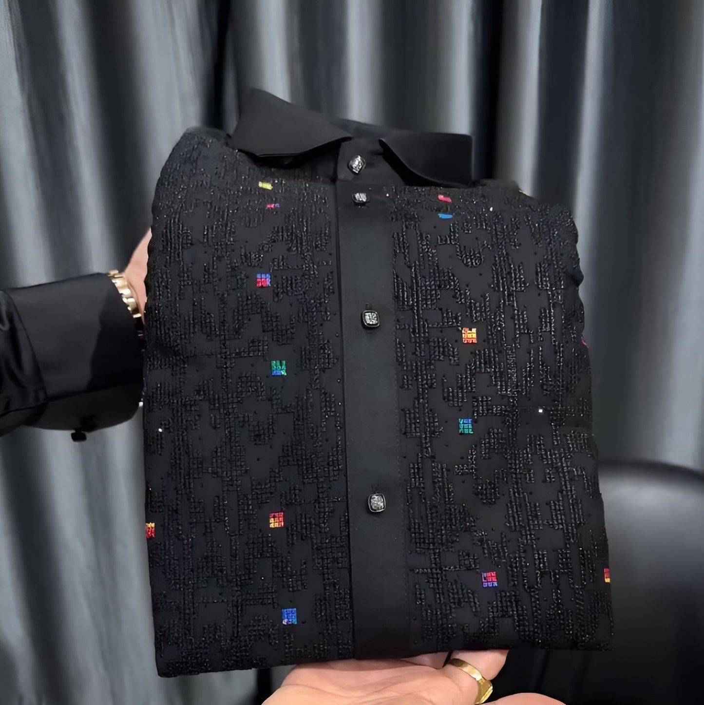 Rainbow Bean Textured Glitter Shirt
