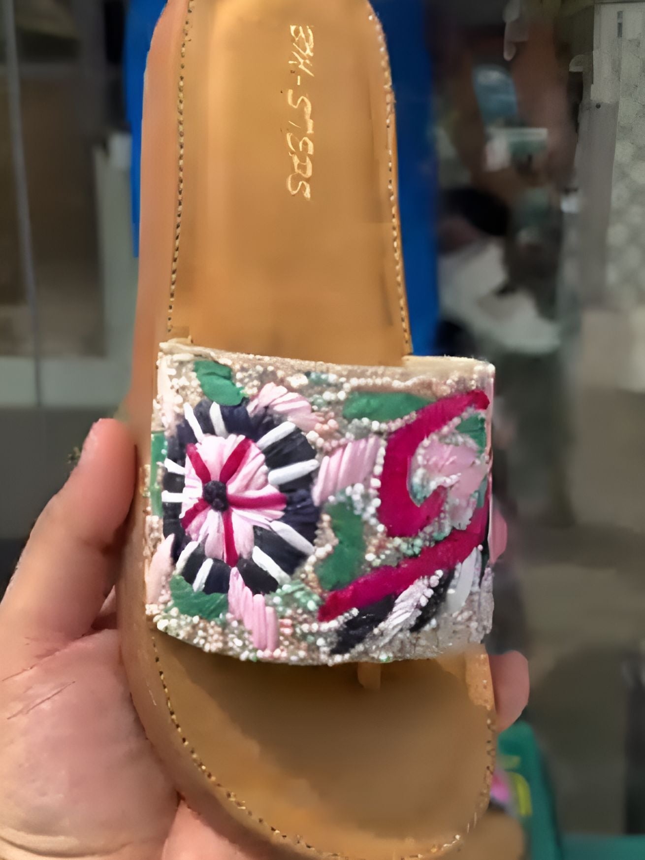 embroidered slippers