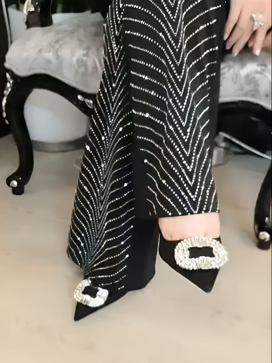 V-shaped diamond women's pants