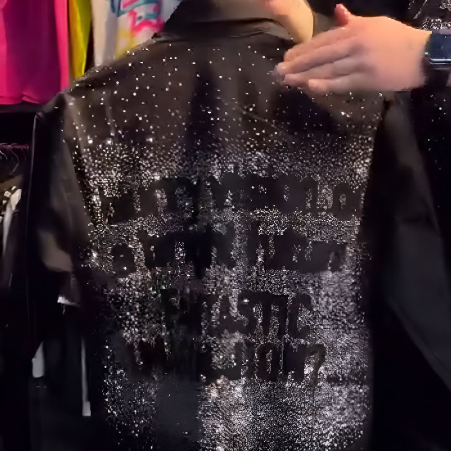 Diamond Galaxy Lettering Black Shirt