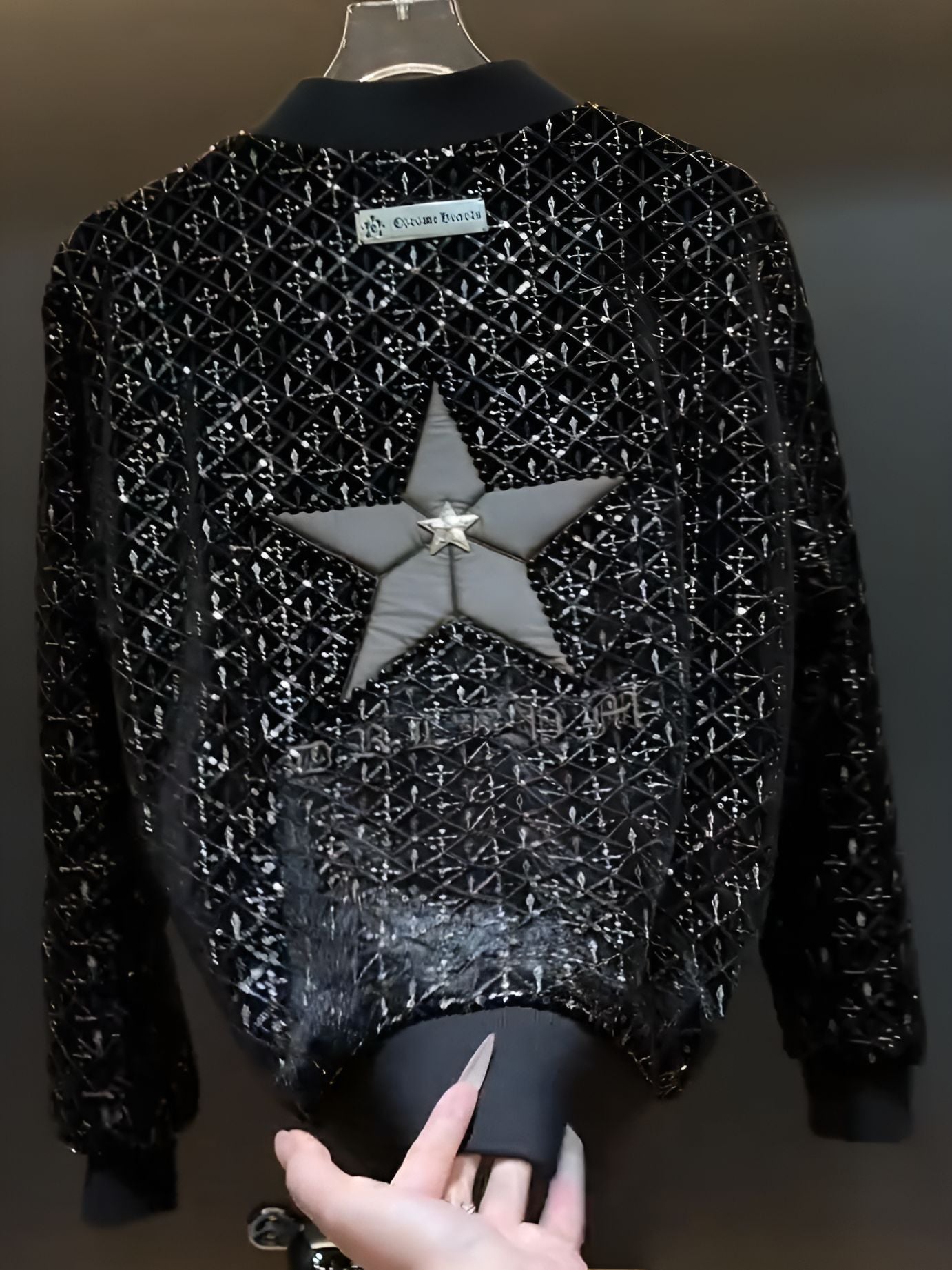 Chunky Knit Sequined Cardigan
