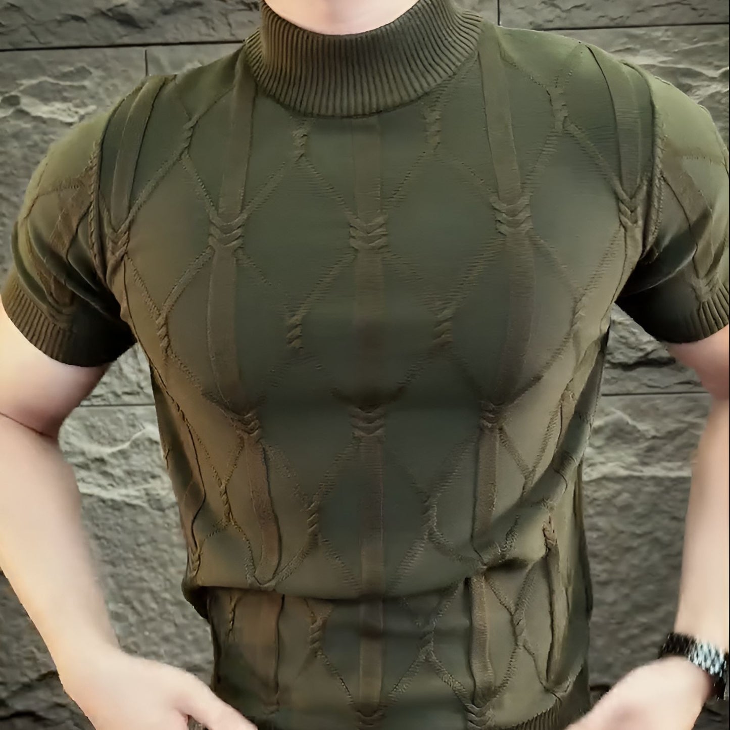 5-Sleeve Half-Turtleneck Knit