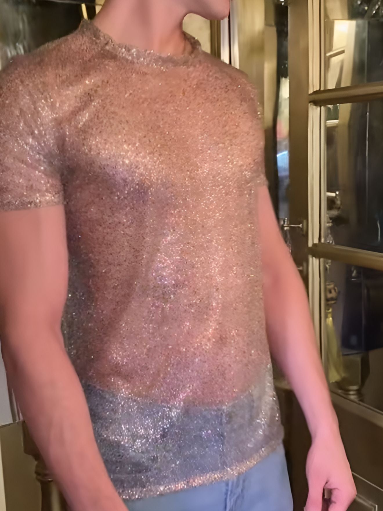 Sheer Sequin Tee