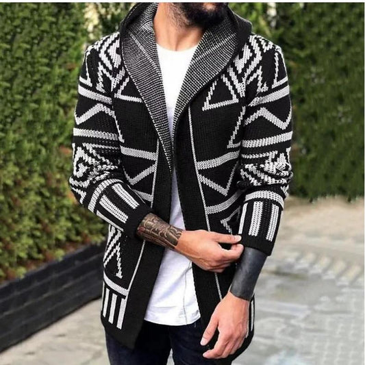 Black & White Knit Cardigan