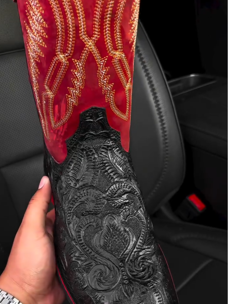 Premium Red & Black Boots