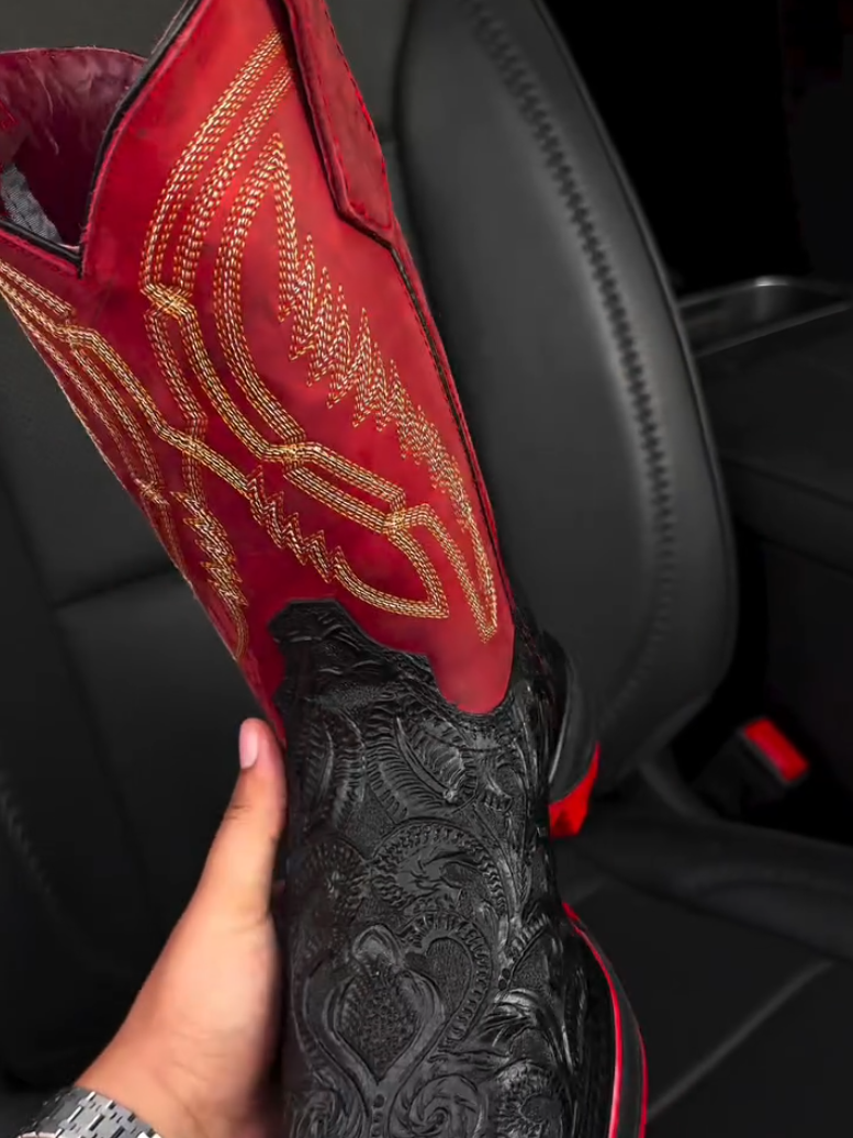 Premium Red & Black Boots