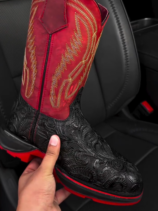 Premium Red & Black Boots