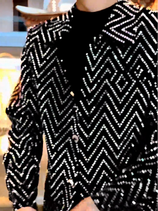 Zigzag Crystal Suit