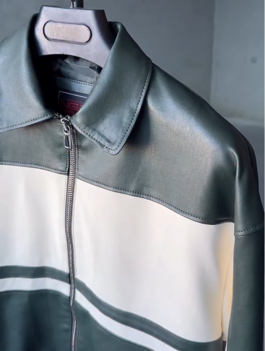 Black & White Leather Jacket
