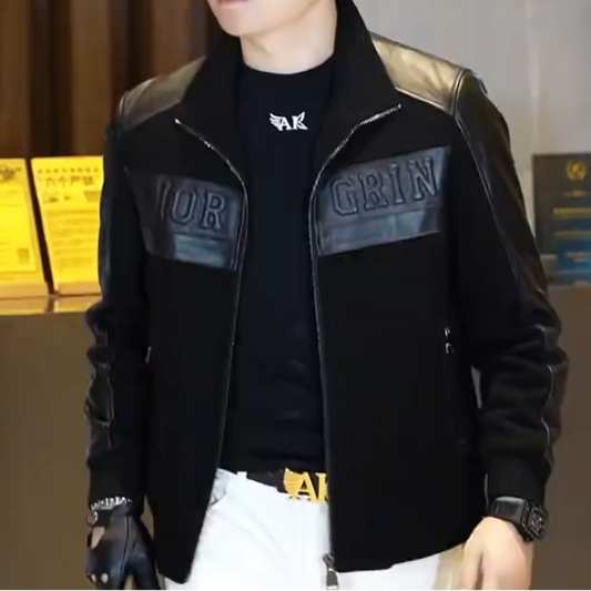 Patchwork Leather Jacket