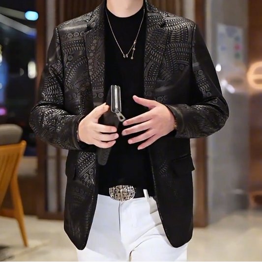 Reflective Pinstripe Suit