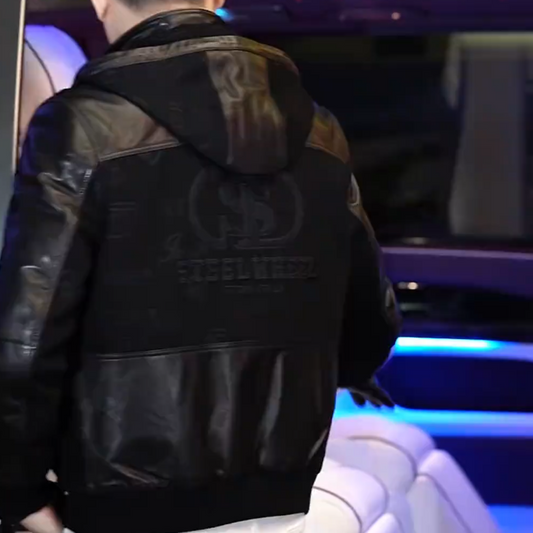Hooded Leather Jacket