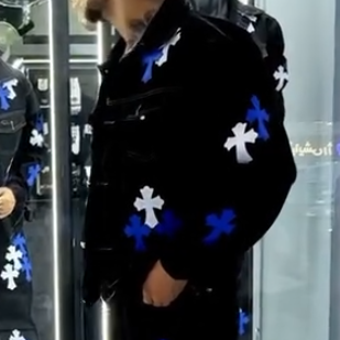Blue-White Cross Denim