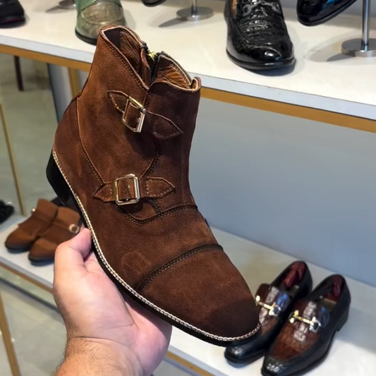 Double Buckle Ankle Boots