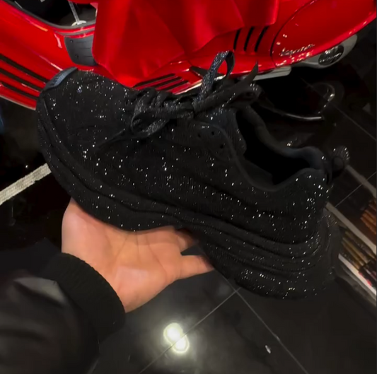 Black Crystal Sneakers