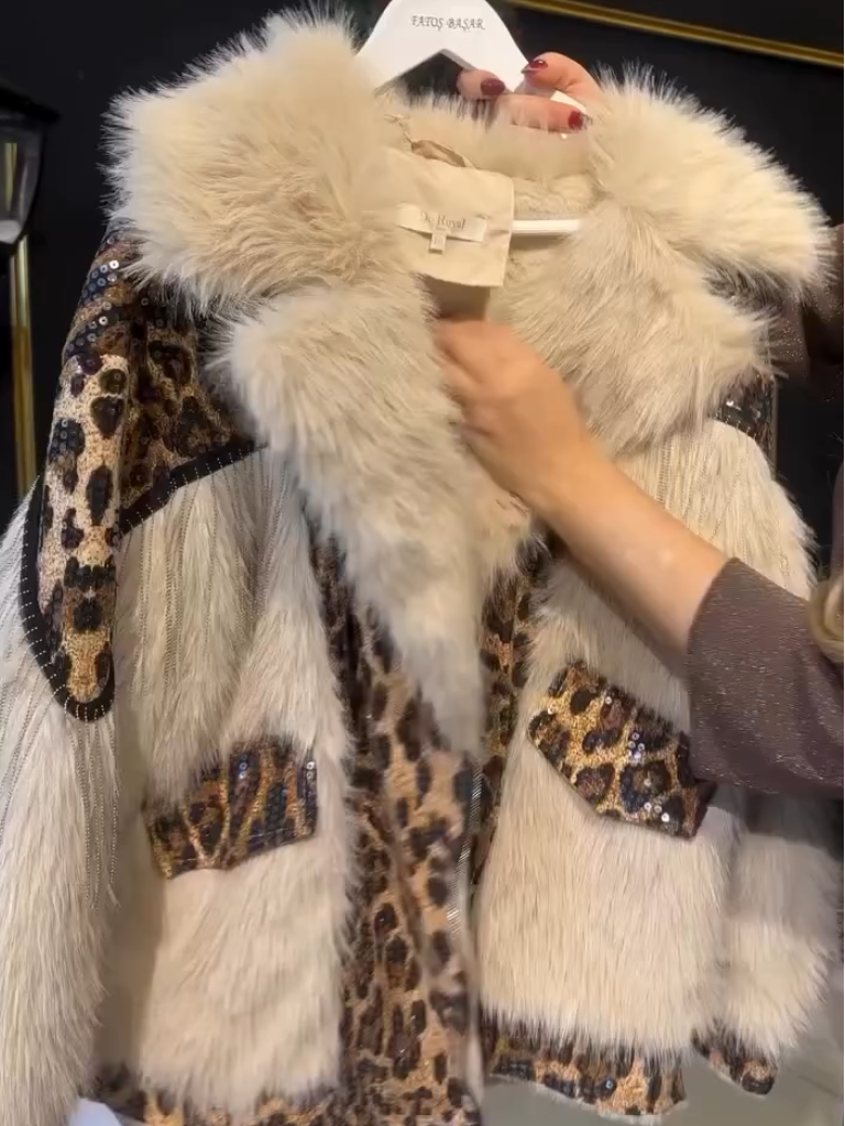 Women's Leopard Fur Coat
