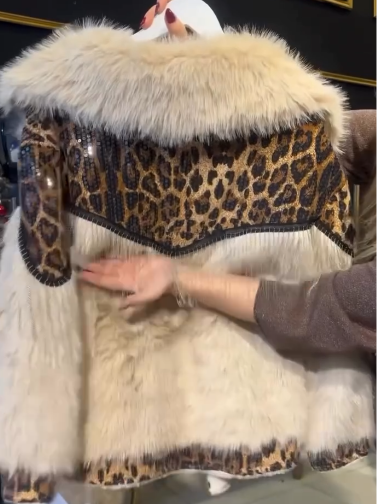 Women's Leopard Fur Coat