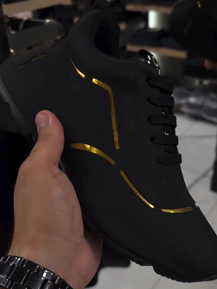 Black & Gold Sneakers