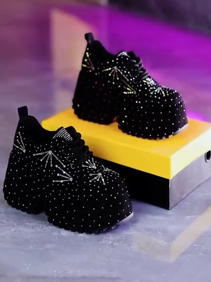 Firework Crystal Platform Shoes