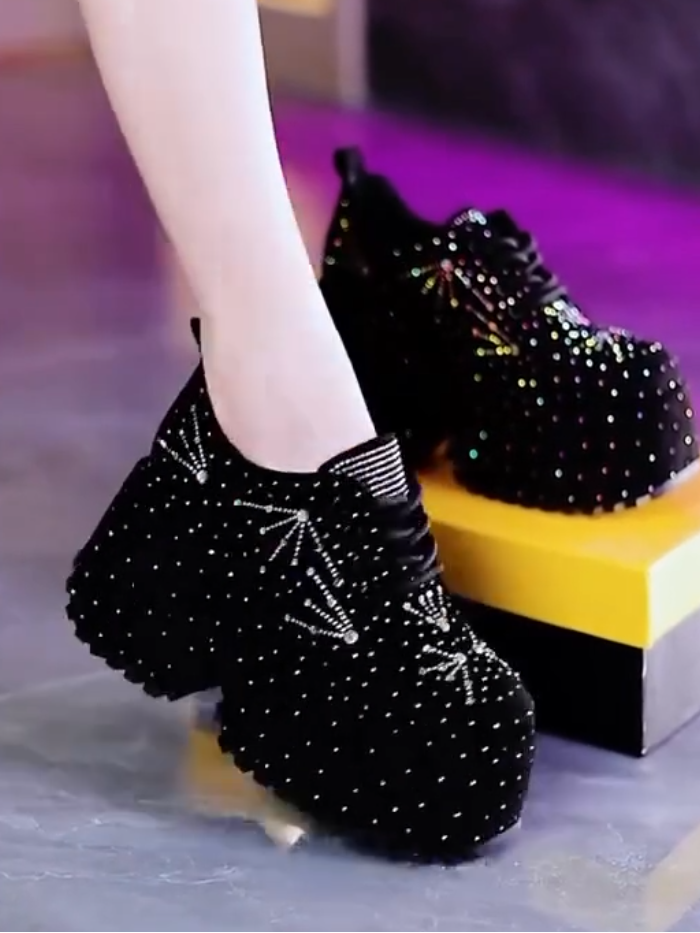 Firework Crystal Platform Shoes