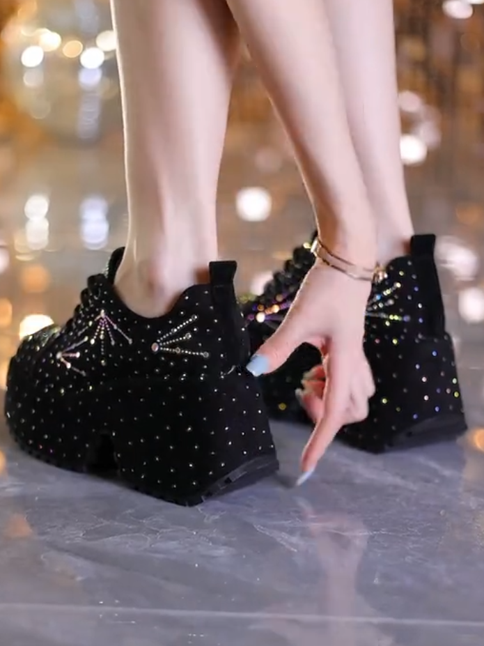 Firework Crystal Platform Shoes